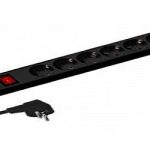 Prelungitor Bachmann SMART 6xCEE7/3 PC, cu intrerupator, lungime cablu 3