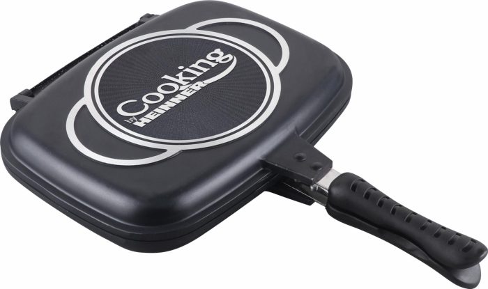 overlay_19fb9eb2fe66a406abab57cad6584205.JPG TIGAIE DUBLA DREPTUNGHIULARA, ALUMINIU,32x24x7.5cm, DARK LINE CLASSIC, COOKING BY - imagine 1