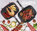 TIGAIE DUBLA DREPTUNGHIULARA, ALUMINIU,32x24x7.5cm, DARK LINE CLASSIC, COOKING  BY - imagine 3