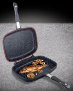 TIGAIE DUBLA DREPTUNGHIULARA, ALUMINIU,32x24x7.5cm, DARK LINE CLASSIC, COOKING  BY - imagine 4