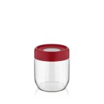 BORCAN DEPOZITARE STICLA  CU CAPAC, 425 ML ROSU, ART