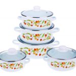 SET GATIT 10 PIESE EMAILAT , CEREIZA, VANORA HOME