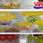 SET 5 BOLURI DE STICLA CU CAPAC,GALBEN,VANORA HOME