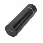 TERMOS INOX 450 ML, CU INDICATOR LED PENTRU TEMPERATURA,, NEGRU,