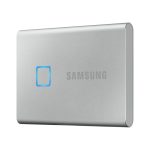 SSD Extern Samsung T7 Touch portabil, 1TB, Silver, USB 3.1