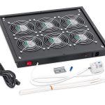 Panou ventilatie Triton pentru rack de podea 19", 6 ventilatoare