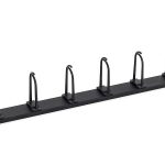 19' cable management panel, big click-in ring 60x30 mm