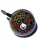 Sonerie Ding-Dong Pegas 80mm, model 1, Otel, Negru cu Galben+Portocaliu