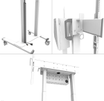 Stand mobil motorizat Neomounts by Newstar, 37"-100", 110 kg, VESA 800x600, alb - imagine 5