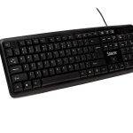 Tastatura Spacer SPKB-520 cu fir, USB, 104 taste, anti-spill, negru