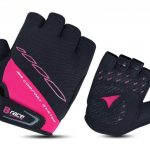 MANUSI B-RACE CU GEL NEGRU/FUXIA, S