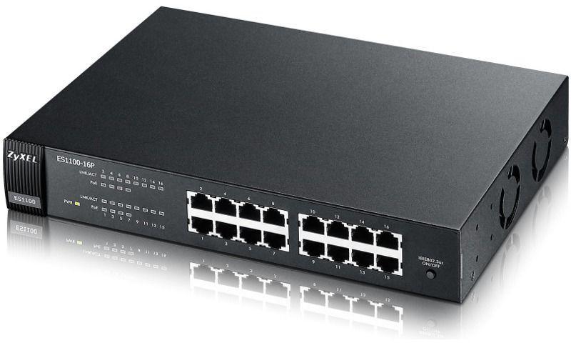 overlay_3425d4ddc9a20d1d76f51764983e11db.jpg Zyxel == Es1100-16P-Eu0102F | Nu | L | 8 Rj-45 Autosensing 10/100 Poe Ports(Ieee 802.3 Type 10Base-T | 8 X 10/100 Mbit/S | Da - imagine 1
