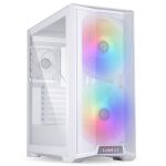 Carcasa Lian Li LANCOOL 215 Mid-Tower ARGB Tempered Glass alb,