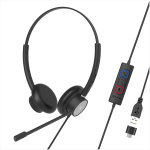 Casti cu fir call center Tellur Voice 320, binaural, USB,