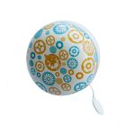 Sonerie Ding-Dong Pegas 80mm, model 4, Otel, Alb cu Bleu+Maro