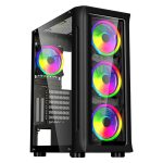 CARCASA SPACER – gaming, Middle Tower, ATX, „SHIELD", fara sursa,