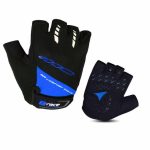 MANUSI B-RACE CU GEL NEGRU/ALBASTRU, L