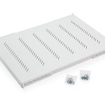 Raft fix perforat Triton 19" 1U/250 capacitate incarcare 40kg, gri