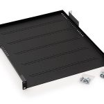 Raft fix perforat Triton 19" 1U/350 capacitate incarcare 40kg, negru