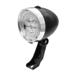 FAR BICICLETA RETRO BATERII 70 MM 3 LED NEGRU