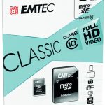 MicroSDXC Emtec, 64GB, Clasa 10 UHS-I, R/W 20/12 MB/s, include