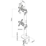 Suport Monitor de Birou Dublu, Neomounts by Newstar FPMA-D960DVBLACKPLUS, 17" - imagine 3