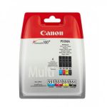 Cartus cerneala Canon CLI-551MULTI, multipack (cyan,magenta,yellow ,black), pentru Canon Pixma