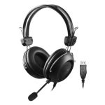 Casti A4Tech HU-35 Stereo, USB, negru