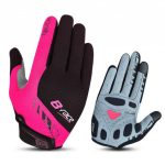 MANUSI PRO B-RACE CU GEL NEGRU/FUXIA, S