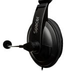 Casti cu micr. Spacer, cu fir, multimedia, 2x Jack 3.mm, - imagine 2