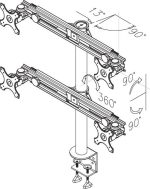 Suport Monitor de Birou, FPMA-D700D4, 19" - 30", VESA 100x100, - imagine 2