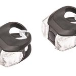 Set stopuri Raypal 2215, LED 2x2, 3 functii, 2xCR2032, alb/negru