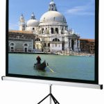 Ecran de proiectie cu trepied Sopar Junior, manual, podea, 125cm