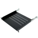 Raft fix perforat Triton 19" 1U/650 capacitate incarcare 80kg, negru