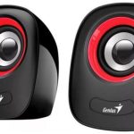 Boxe Genius SP-Q160 2.0 cu fir, putere RMS 10W, rosu