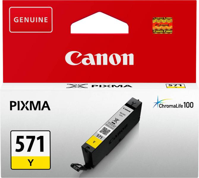 overlay_f70f657346beb0adb9d9bda806dd296d.jpg Cartus cerneala Canon CLI-571Y, yellow, capacitate 7ml, pentru Canon Pixma - imagine 1